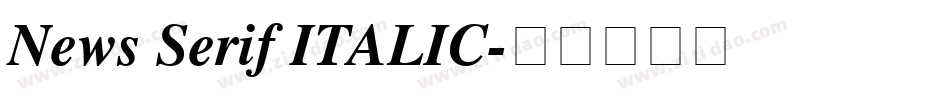 News Serif ITALIC字体转换